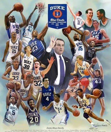 Duke Blue Devils by Wishum Gregory