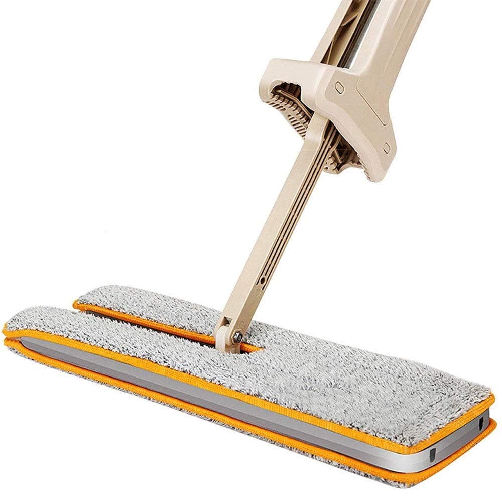 TZY Double Sided Lazy Mop Easy Self Wringing Flat Mop 360 Degree Spin Floor Cleaning Mop And Household Cleaning Tool For Hardwood Floor And Tile Cleaning (Included 2 Microfiber Pads)