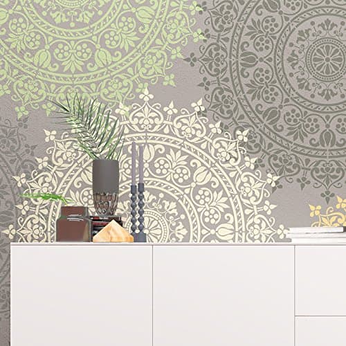 MANDALA WALL STENCIL - MEDALLION WALL STENCIL - MANDALA STENCIL (40")