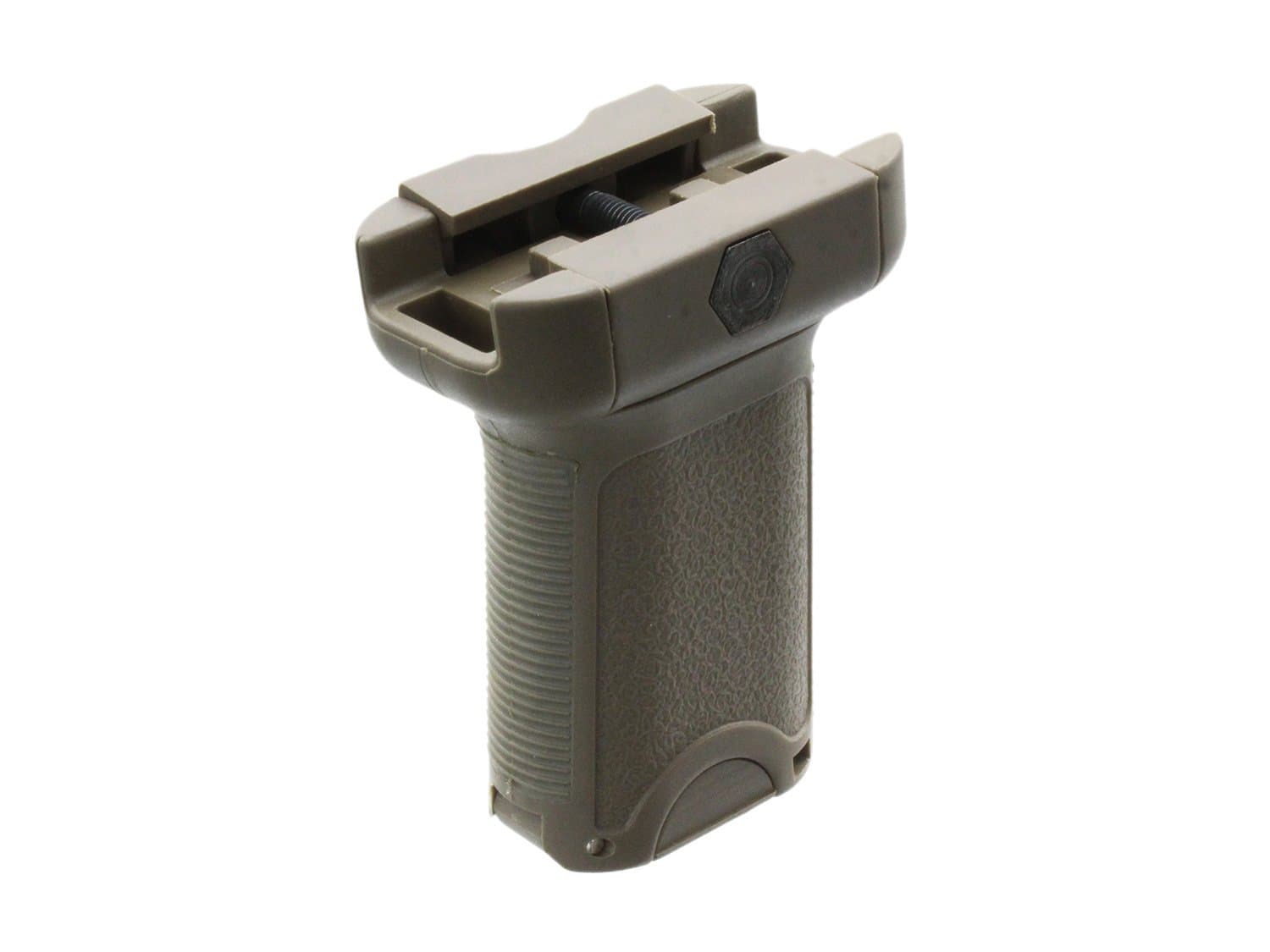 BEGADI Vertical Short Grip/RIS forward grip/foregrip, angled, with small compartment - TAN