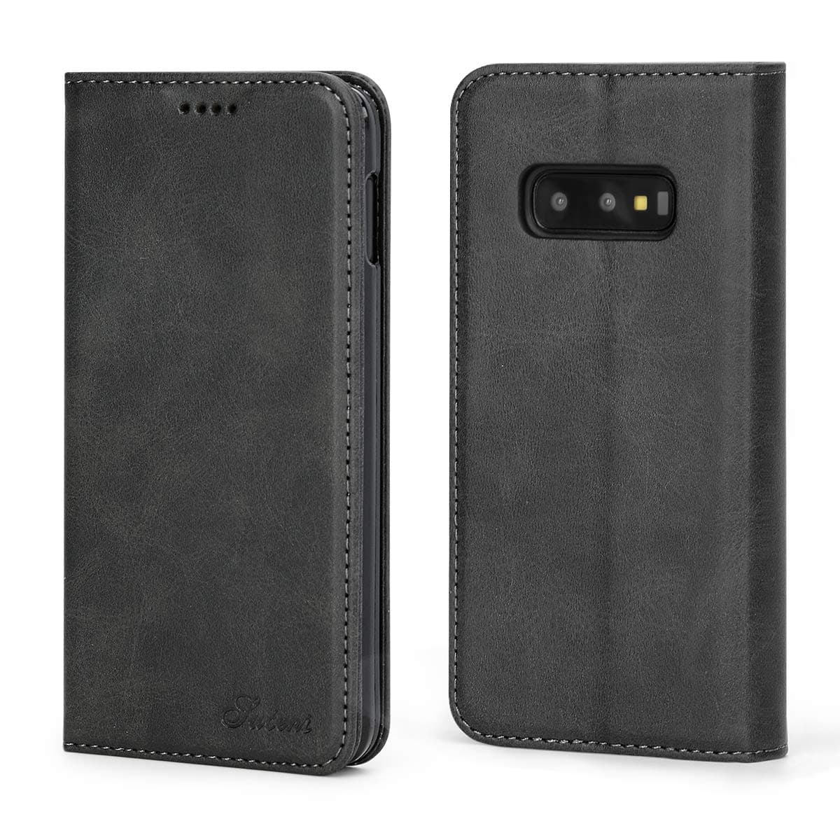 Galaxy S10e Wallet Case, Flip Folio S10e Case Premium Pu Leather Wallet Case 2 in 1Full Body Protective Cover Durable Shockproof Wallet Phone Case with Kickstand and Credit Slots for S10e (5.6")