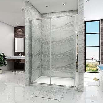 ELEGANT 1700mm Sliding Shower Enclosure for Wetroom Cubicle in 6mm Safety Glass Screen Shower Door