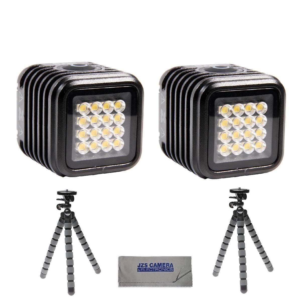 Litra Torch 2.0 Professional Waterproof Compact 16-LED Dimmable Light for Photo, Video, GoPro, Smartphones, 2-Pack + Vidpro GP-14 Mini Tripod 2-Pack Kit