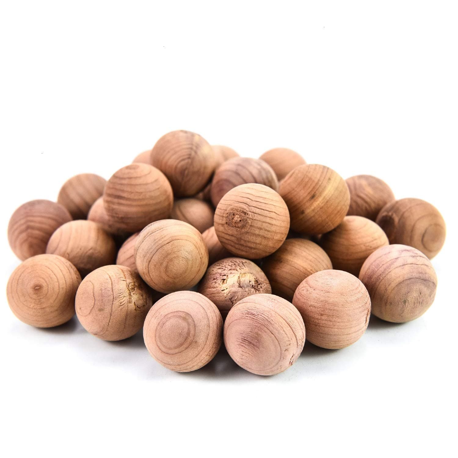 June Fox Cedar Balls, 30 Pcs Natural Aromatic Cedar Blocks for Clothes Storage, Drawers