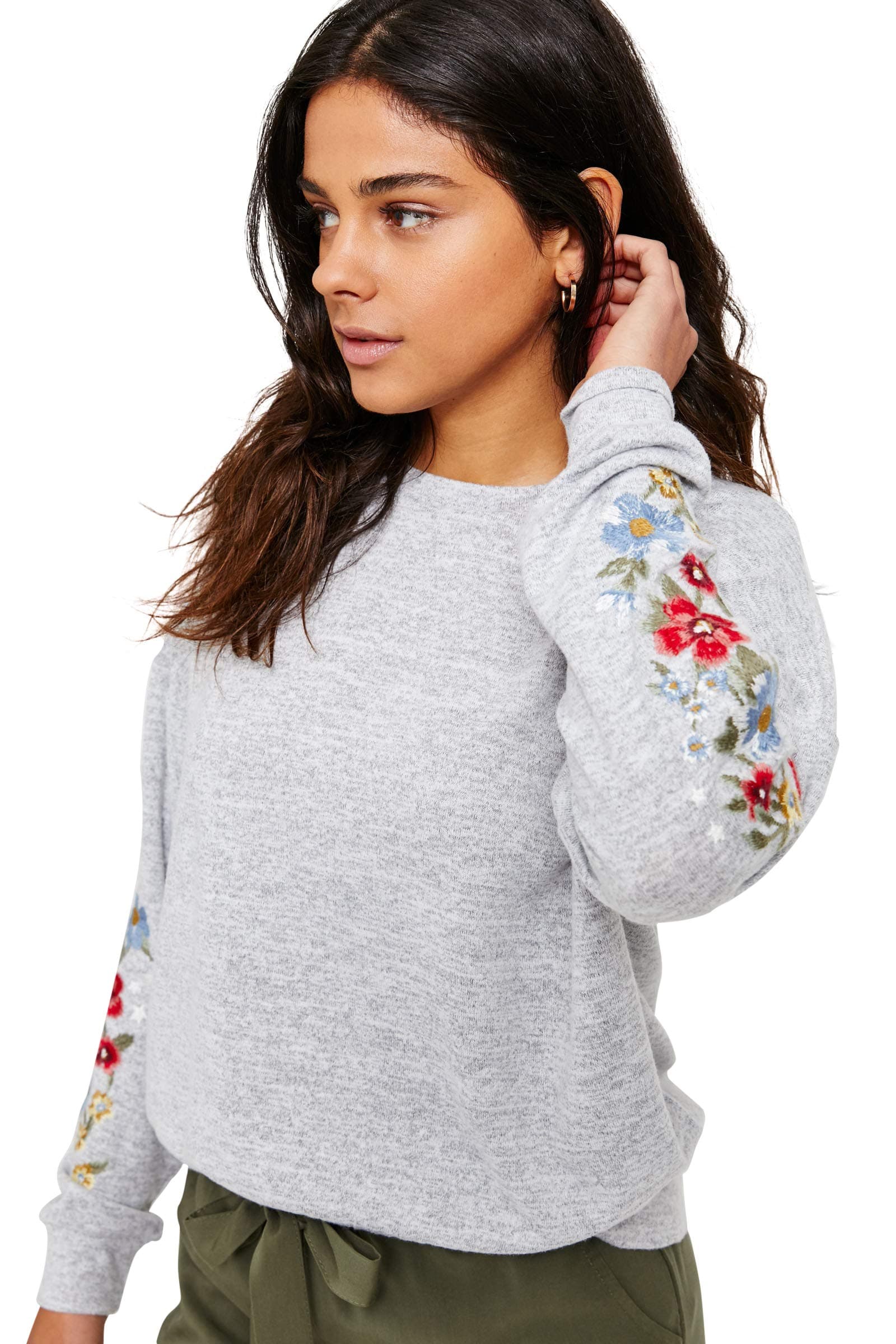 Women's - Soft Embroidered Sweater