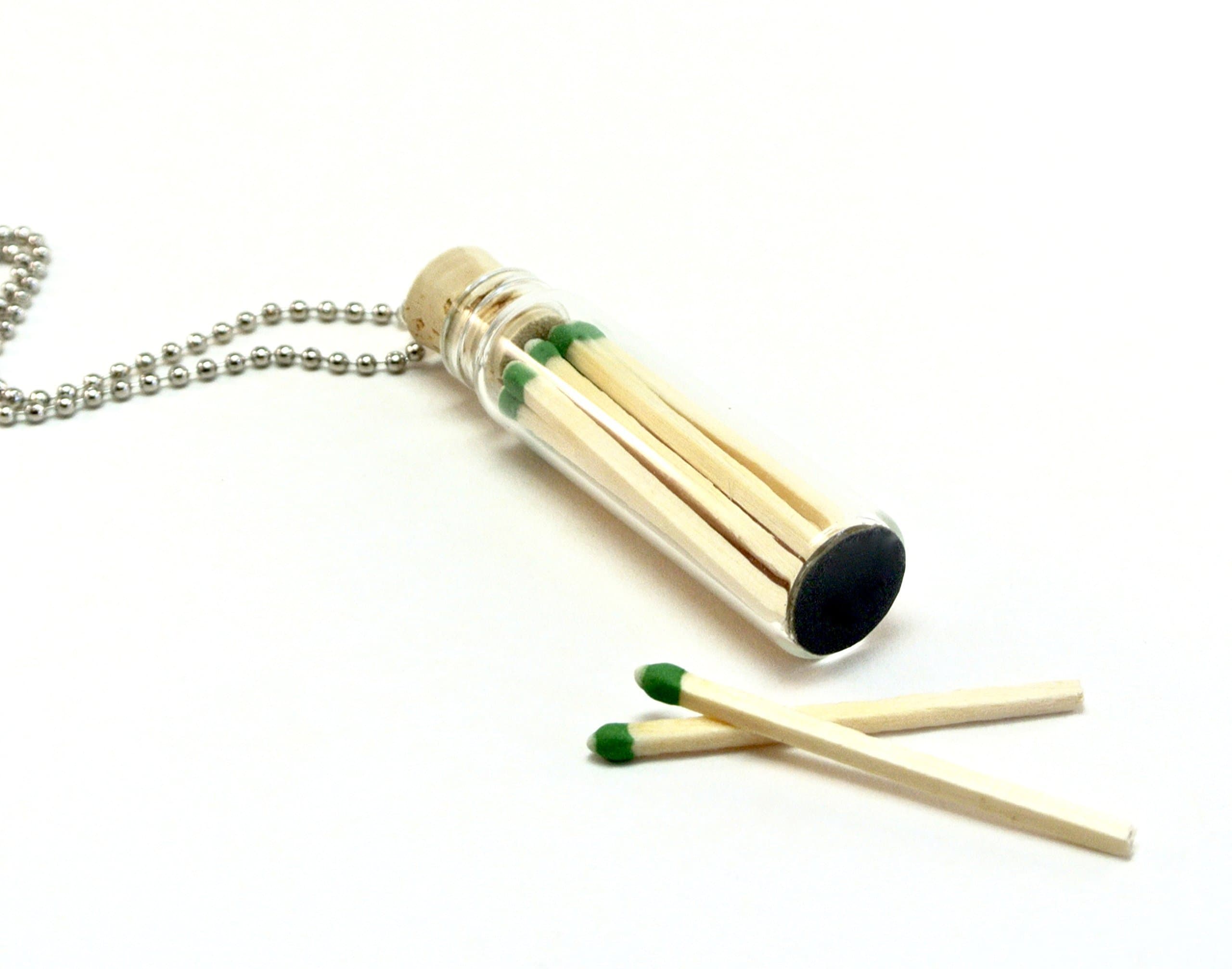 Bottle Necklace with Strike Anywhere Matches