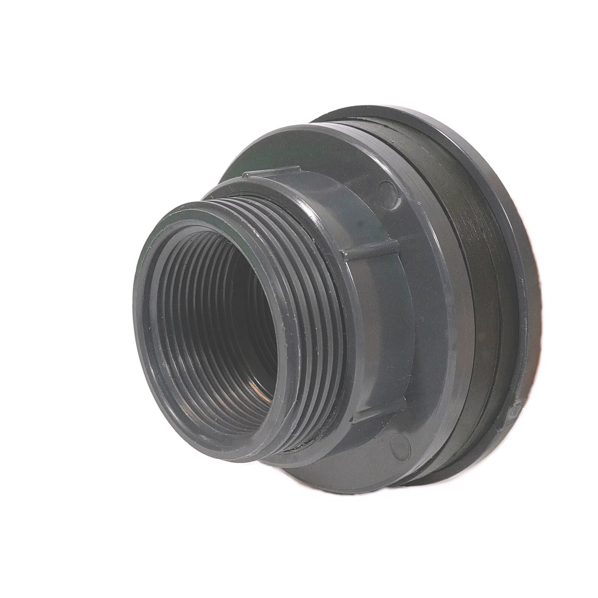 1" Female BSP Tank Connector PVC (Bulkhead)