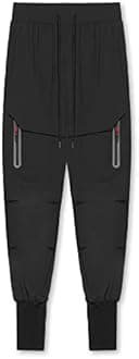 Muscularfit Mens Jogger Pants Drawstring Stretch Quick Drying Solid Hiking Pants Skinny Slacks Tapered Cycling Climbing Pant