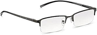 Reading Glasses for Men, Half Frame Non Prescription Glasses, Stylish Comfortable Glasses for All Day Wear