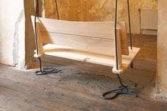 Solid Wood 2 Seater Rope Swing Chair | Wooden Hammock Swing Sofa with Rope & Complete Accessories for Living Room, Indoor, Outdoor, Balcony & Garden | House Big Swings Jhula | Light Teak