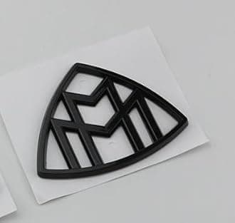 Auto Part - 3D For Maybach Side Emblem ABS Car Logo Sticker Rear Bumper Tail Door Trunk Sticker Car Rear Emblem Sticker Accessories (1pcs door black)