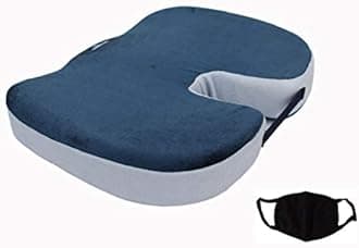 TENDER CARE Coccyx, Tailbone, Sciatica, Lower Back Support and Pain Relief Seat Cushion with Removable Cover Fits Most Desk, Computer Chairs and Car Seats