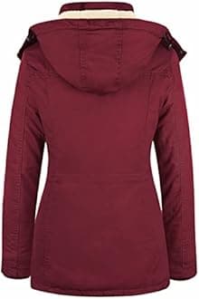 Wenven Women's Winter Warm Sherpa Lined Jacket Heavy Parka Coat with Hood