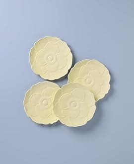 Lenox 897770 Butterfly Meadow Floral Accent Plates, Yellow, Set of 4