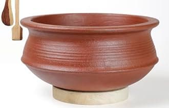 Craftsman Clay Biryani Handi/Pot for Cooking and Serving 2 Liter