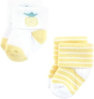 Hudson Baby unisex-baby Cotton Rich Newborn and Terry Socks