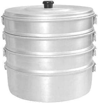 VPSK 4 Tier Aluminium Momo Steamer with 2.3 L Water Capacity (Silver, 8-inch)