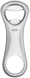OXO Steel Vertical Lever Corkscrew with Removable Foil Cutter and OXO SteeL Bottle Opener