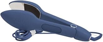 - Nori Press Travel Steam Iron - Handheld Iron With Optional Steam Feature - No Ironing Board Required - Easy to Use w/ 6 Fabric Settings - Removes Wrinkles - User Manual Included - Navy