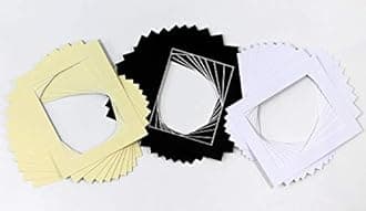 Bespoke Computer Cut Photo/Picture Frame Mounts - Pack of 10 - Frame Size 14"x11", Mount Size 10"x8" - Color Black