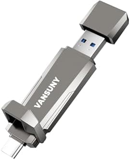 Vansuny 512GB Portable External SSD - USB 3.2 Gen 2 Dual A + C Solid State Drive Up to 1000MB/s for Android Phone, Tablet, Laptop, MacBook, PC