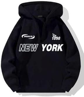 TrillionHalf Zipper Printed Hoodies for Men | Men's Sweatshirt