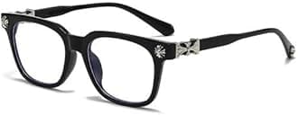 GenericClassic Black Glasses for Men and Women Square Frame Non-Prescription Eyewear