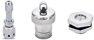 Brass Vent Pipe, Steel Weight Whistle and Silver Safety Valve for All Pressure Cookers (Silver)