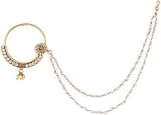 Lucky Jewellery Wedding Designer Golden White Color Gold Plated Dulhan Choker Bridal Set for Girls & Women (2475-L1ZS-KD124-LCT-W)