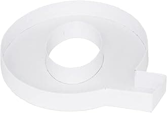 8" Small Fillable Cardboard Letter Shaped Paper Mache Cutouts(White, Q)