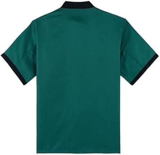 Unisex Chef Coat for Men Women Works Chef Jacket Short Sleeve Crewneck Button Down Uniform Pocket T Shirts