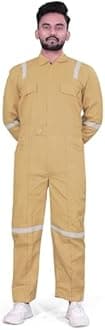 Men's Cotton Industrial Work WEAR Industrial Coverall Boiler Suit with Reflective Tape