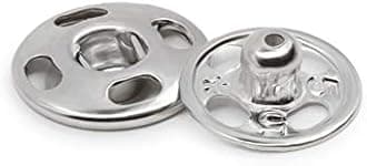 Dritz Sew-On Snaps, Size 1 - Nickel Plated Brass - 8 Ct.