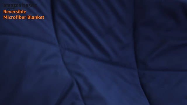 Amazon Basics Comforter Blanket Full/Queen, Reversible Lightweight Microfiber All Season Blanket, Chocolate/Khaki