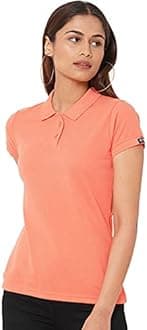 Wear Your Opinion Womens Polo Collar Neck T-Shirt Top (Design: Solid)