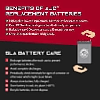 AJC Battery Compatible with Interstate SRM-24 12V 75Ah Sealed Lead Acid Battery