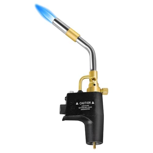 RTMMFG High Intensity Propane Torch Head, Trigger Start Gas Torch, Map Gas Torch Kit for Propane, MAPP and MAP/PRO,Solding, Welding, Brazing, Barbecue, Blow Torch(CSA Certified)