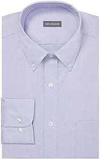 Van Heusen Men's Dress Shirt Regular Fit Pinpoint Solid