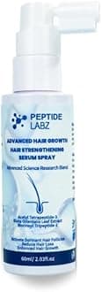 Peptide Hair Growth Serum Spray with Acetyl Tetrapeptide-3, Biotinoyl Tripeptide-1, Caffeine and Licorice Root Extract