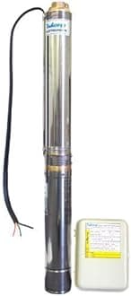 Tuhorse 2 HP 4" Submersible Well Pump Complete Set Incl Motor, Pump-end and Control Box. 450ft Maxhead, Rated 15gpm, 22gpm Max. 1-phase 230v, 60Hz, 1.5kw, 3450 rpm, 1 Year Warranty. (TH4-015-12)