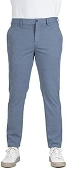 The Pant Project Luxurious, Stretchy Casual Pants for Men, Stylish, Fashionable Slim-Fit Men's Pants for Office or Party, With Expandable Waist and 4-Way Stretch