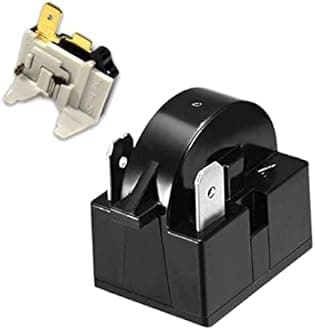 M&M HARIS Refrigerator PTC Start Relay Overload 2 Pin, color: black 1 Set.