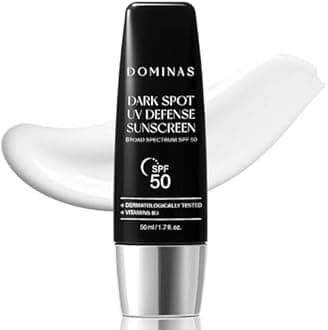 DOMINAS Dark Spot UV Defense Sunscreen SPF 50 - Lightweight & No White Cast, Non-Sticky, Anti-Pigmentation Hydrating Sunblock with Niacinamide, Panthenol and Peony Extract, Korean Skincare, 1.7 fl oz