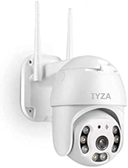 IYZA Home Office WiFi Camera Outdoor PTZ CCTV | 1080p (Full HD) Night Vision IP Security Camera Wireless IP66 Weatherproof MicroSD Card Slot | Cloud Storage (ICSee APP) (PTZ Camera)