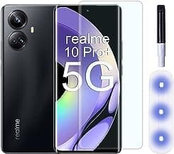 Crixus® Tempered Glass for Realme 10 Pro Plus Fully curved edge to edge UV screen protector (One Minute Quick Fix)