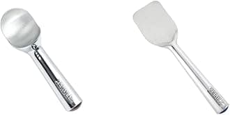 Zeroll 1010 with Unique Liquid Filled Heat Conductive Handle, 20 Scoops per Gallon, 4-Ounce, Silver & Original Tubmate Aluminum Ice Cream Spade, 9-Inch, Silver