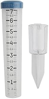 Taylor Precision Products 5293501 Rain Gauge, Clear and Teal
