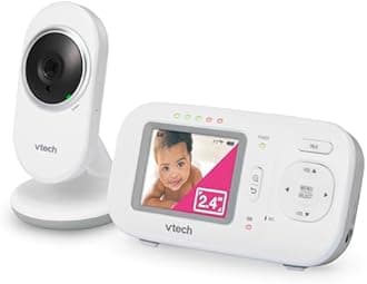 VTech VM320 Baby Monitor, 2.4" Screen with Fixed Camera, Night Vision, Soothing Sounds, 2-Way Talk, Secured Transmission, Secure Transmission No WiFi