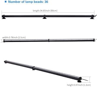 35" Aquarium Light with Air Bubble Hole, 5050 RGB LED Fish Tank Light with 16 Colors and 4 Modes, IP68 Waterproof LED Aquarium Lights with Remote Controller for Fish Tank (88CM)