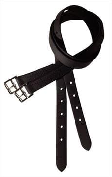 Thorowgood Non-Stretch Stirrup Leathers-Black / 54"